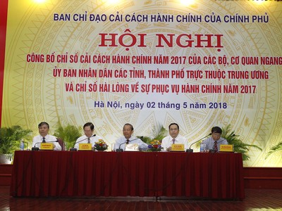 Hội nghị công bố chỉ số cải cách hành chính năm 2017. Ảnh: VGP/Lê Sơn