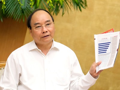Thủ tướng Nguyễn Xuân Phúc phát biểu tại phiên họp. Ảnh: VGP/Quang Hiếu
