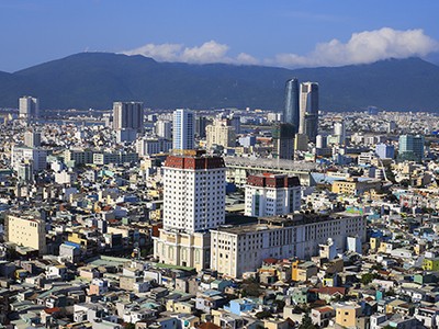 Một góc đô thị Đà Nẵng nhìn từ trên cao. Ảnh: Nguyễn Đông.