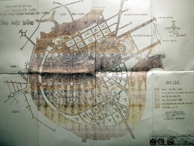 Bản đồ được cho là quy hoạch 1/5.000 khu đô thị mới Thủ Thiêm được Thủ tướng phê duyệt năm 1996.