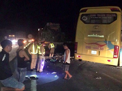 Hiện trường vụ tai nạn. Ảnh: Đ.H