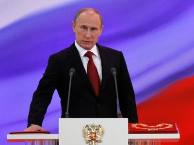 Ông Putin trong lễ tuyên thệ nhậm chức lần thứ ba tại Điện Kremlin năm 2012. Ảnh: AFP.