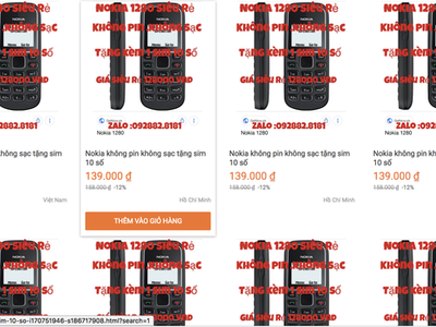 Nokia 3310 nhái đang bán trên Lazada