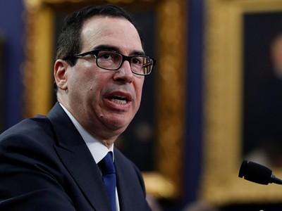 Bộ trưởng Tài chính Mỹ Steven Mnuchin. Ảnh: AP