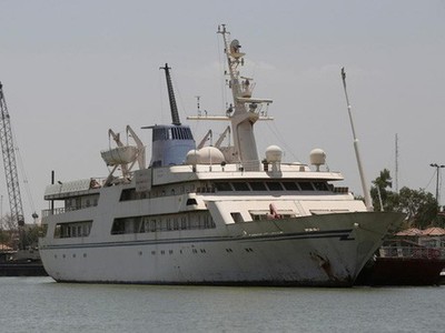 Siêu du thuyền Basrah Breeze. Ảnh: Reuters