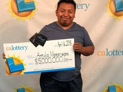 Ông Antulio Mazariegos trong lần đi nhận giải thưởng trị giá 5 triệu USD. (Nguồn: insideedition)