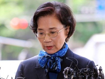 Lee Myung-hee tại trụ sở cảnh sát Seoul hôm 28/5. Ảnh: AFP.