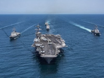 Nhóm tác chiến tàu sân bay Mỹ trên Thái Bình Dương năm 2016. Ảnh: US Navy.