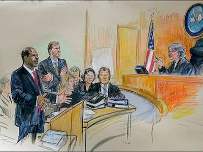 Ký hoạ về phiên toà.