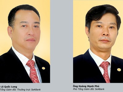 Hai lãnh đạo mới của SeABank. Ảnh: SeABank.