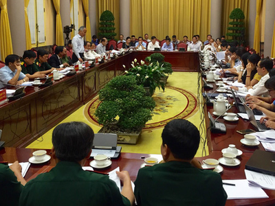 Văn phòng Chủ tịch nước họp báo công bố lệnh của Chủ tịch nước ban hành 7 luật vừa được Quốc hội khóa 14 thông qua tại kỳ họp thứ 5 tháng 6/2018 - Ảnh: Tuổi Trẻ Online
