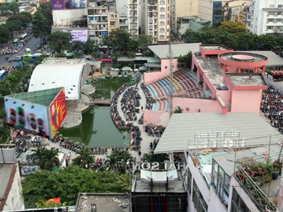 Công viên 23 Tháng 9 nhìn từ trên cao. Ảnh: Duy Trần.