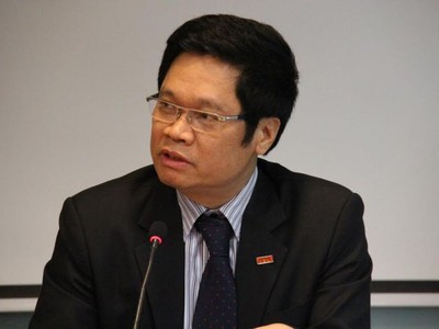 Ông Vũ Tiến Lộc, Chủ tịch Phòng Thương mại và Công nghiệp Việt Nam (VCCI) phát biểu tại VBF giữa kỳ 2018.