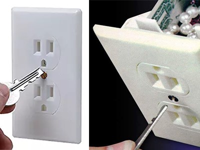Ổ cắm giấu tiền có giá rẻ thu hút sự chú ý. Ảnh: House Beautiful. 