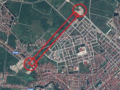 Dự án tuyến đường H2 (màu đỏ).