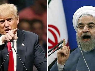 Tổng thống Mỹ Trump và Tổng thống Iran Rouhani. Ảnh: Catch News.