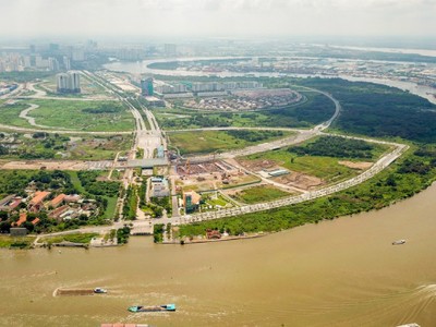 Một góc khu đô thị mới Thủ Thiêm. Ảnh: Quỳnh Trần.