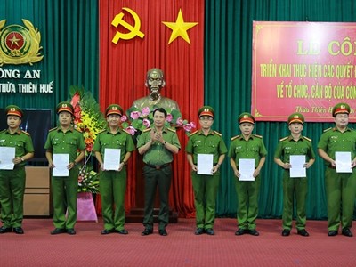 Triển khai các quyết định của Bộ Công an về công tác tổ chức, cán bộ