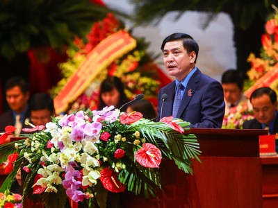 Đồng chí Bùi Văn Cường tái đắc cử Chủ tịch Tổng LĐLĐ VN khóa XII.