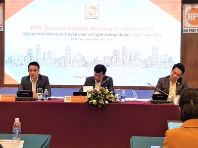 Lãnh đạo  HPX khẳng định khách hàng không ảnh hưởng bởi thông tin dự án của HPX bị cầm cố ngân hàng - Ảnh: Gia Huy