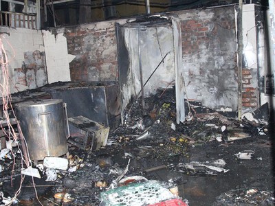 Hiện trường vụ cháy.