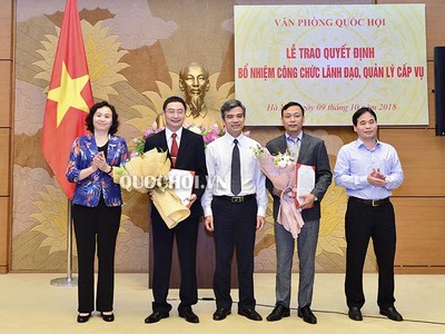 Văn phòng Quốc hội bổ nhiệm nhân sự mới