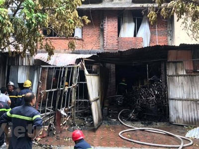 Hiện trường vụ việc (Ảnh: PV/Vietnam+).