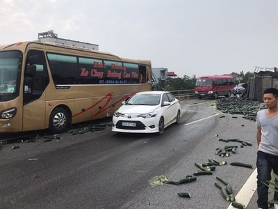 Hiện trường vụ tai nạn.