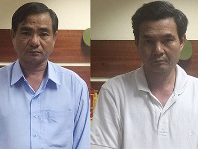 Hai bị can Đoàn Văn Phúc và Trương Văn Em tại cơ quan điều tra - Ảnh: CA cung cấp.