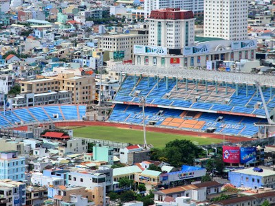 Sân vận động Chi Lăng trở thành tài sản thi hành án sau khi ông Phạm Công Danh bị bắt. Ảnh: Nguyễn Đông.