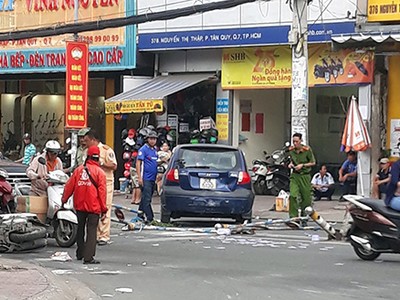 Hiện trường tai nạn. Ảnh: Quế Biên.