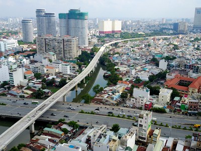 Tuyến Metro số 1 đã thi công được 62%. Ảnh: Quỳnh Trần.