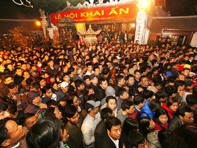 Lễ khai ấn đền Trần năm 2017. Ảnh:Ngọc Thành.