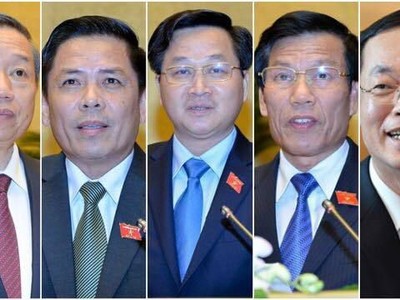 5 vị tư lệnh ngành được đề xuất để các đại biểu Quốc hội chọn 4 vị cho phiên chất vấn tại kỳ họp thứ 7.