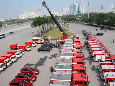Hà Nội đã chú trọng đầu tư trang thiết bị cho công tác phòng cháy chữa cháy. Ảnh: Bá Đô.