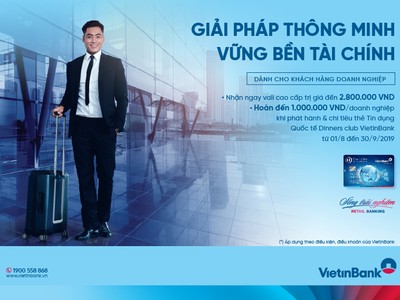 Nhận ngay ưu đãi trị giá đến 3.800.000 đồng khi mở thẻ tín dụng quốc tế DCI VietinBank