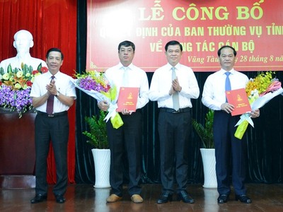 Kiện toàn nhân sự lãnh đạo tỉnh Bà Rịa – Vũng Tàu và tỉnh Bến Tre