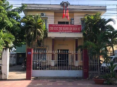 Chi cục THADS thị xã An Nhơn nơi bị can Lợi từng làm việc rồi sai phạm.