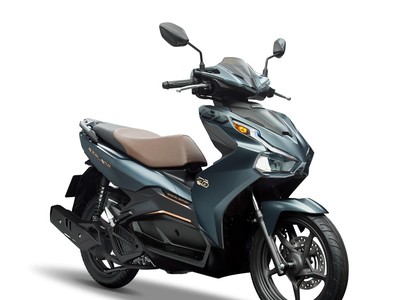 Mẫu xe Honda Airblade 2020 phiên bản màu xanh xám đen quyến rũ. (Nguồn ảnh: Honda)