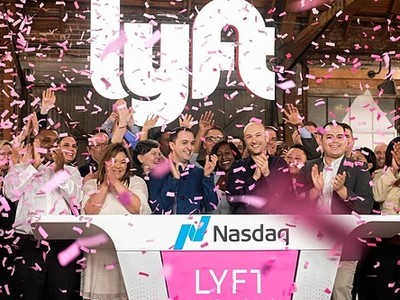 Buổi IPO của Lyft vào tháng 3/2019. Ảnh: AP.