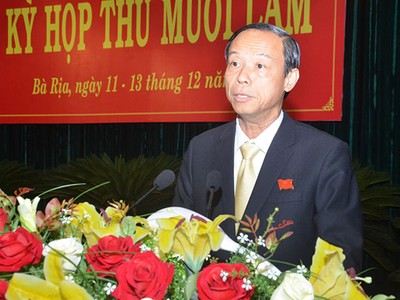 Chủ tịch UBND tỉnh Bà Rịa - Vũng Tàu Nguyễn Văn Thọ. Ảnh: Báo Bà Rịa - Vũng Tàu.