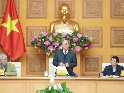 Thủ tướng Nguyễn Xuân Phúc phát biểu tại buổi làm việc. (Nguồn: Cổng thông tin điện tử Chính phủ).