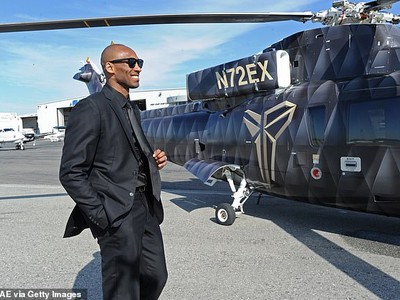Hình ảnh Kobe chuẩn bị lên trực thăng tại Los Angeles năm 2013. Ảnh: dailymail.