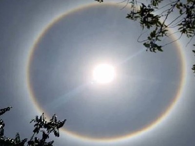 Hào quang tròn xuất hiện trong tiết trời -43°C