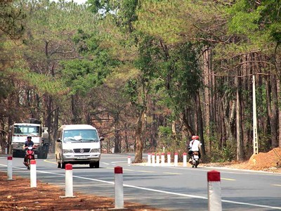 Một đoạn Quốc lộ 19 đoạn qua huyện Mangyang, Gia Lai.