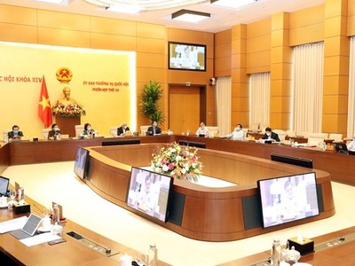 Quang cảnh phiên họp của Ủy ban Thường vụ Quốc hội. (Ảnh: Trọng Đức/TTXVN).