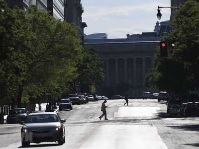 Cảnh vắng vẻ trên đường phố tại Washington D.C., Mỹ ngày 7/5/2020 trong bối cảnh dịch COVID-19 lan rộng. (Ảnh: THX/ TTXVN).