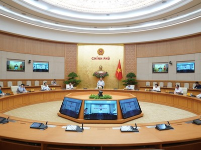 Thủ tướng Nguyễn Xuân Phúc phát biểu kết luận tại cuộc họp Thường trực Chính phủ ngày 15/5.