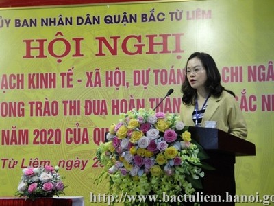 Bà Nguyễn Thị Nắng Mai - Phó Chủ tịch UBND quận Bắc Từ Liêm (Ảnh: Cổng TTĐT quận Bắc Từ Liêm).