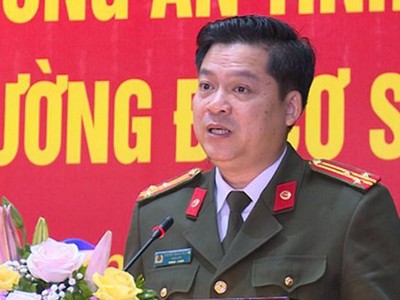 Thượng tá Nguyễn Thanh Trường vừa được thăng hàm. 